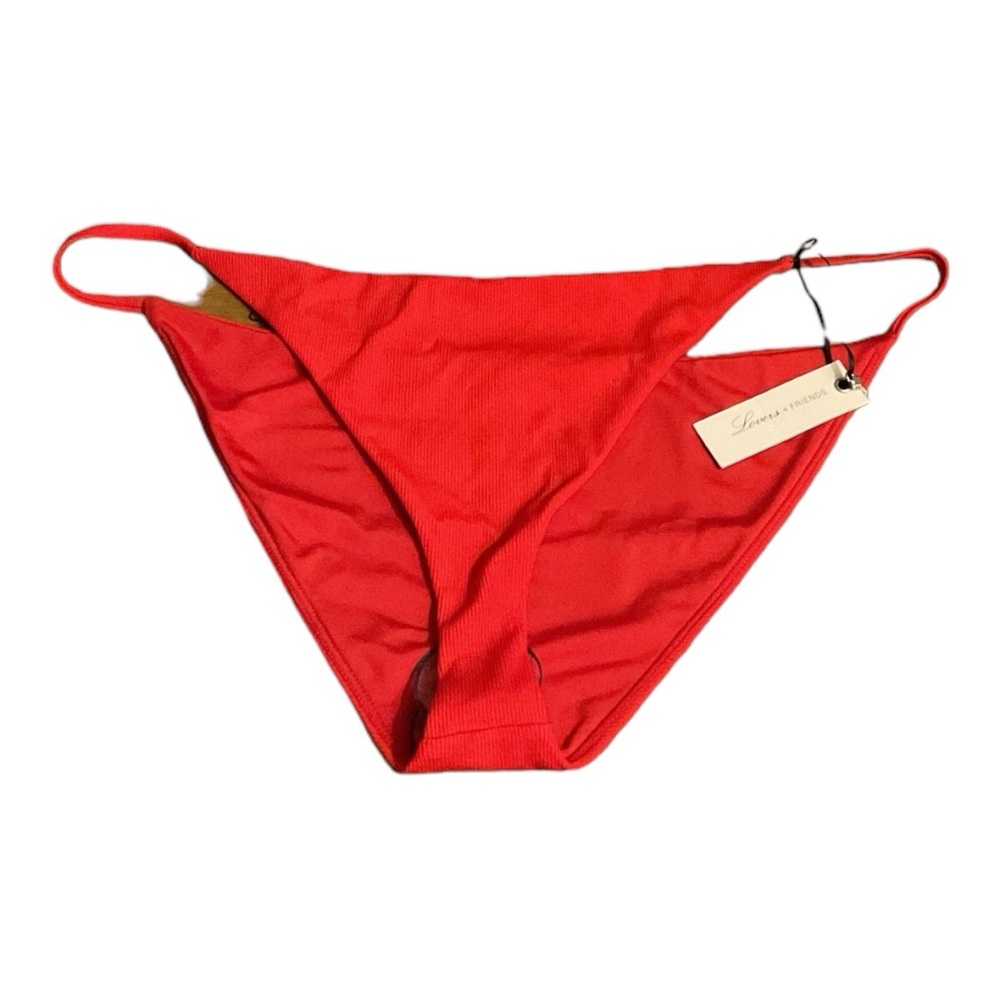 Women’s‎ NWT red, ribbed Lovers & Friends bikini bottoms, size XL